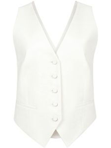 Nina Ricci gilet drapé à dos ouvert - Blanc