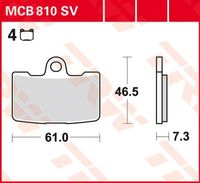 TRW Remblokken, en remschoenen voor de moto, MCB810SV Sinter street