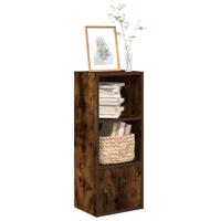 Boekenkast 31x24x77 cm bewerkt hout gerookt eikenkleurig