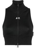 Courrèges veste crop à patch logo - Noir