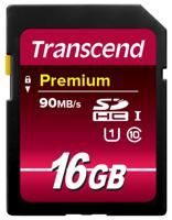 Transcend 16GB SDHC Class 10 UHS-I flashgeheugen NAND Klasse 10 - thumbnail