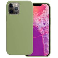 Basey iPhone 14 Pro Max Hoesje Siliconen Hoes Case Cover -Groen