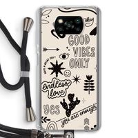 Good vibes: Xiaomi Poco X3 NFC Transparant Hoesje met koord