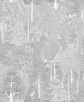 Marburg Heritage Behang ton sur ton met bomen en vogels - 47653