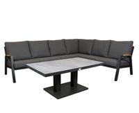 Qopps Ymabo loungehoek met Rubli verstelbare tuintafel