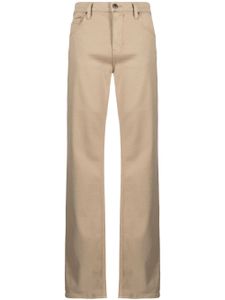 PAIGE mid-rise straight-leg trousers - Marron