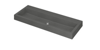 INK® Momento wastafel quartz zonder kraangat 120 x 9 x 45 cm, quartz grijs - thumbnail