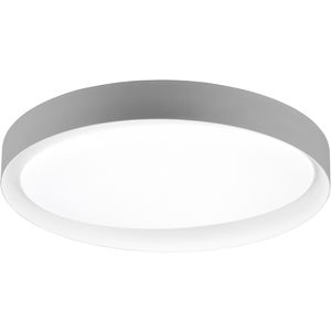 LED Plafondlamp - Plafondverlichting - Trion Zati - 24W - Aanpasbare Kleur - Afstandsbediening - Dimbaar - Rond - Mat Grijs - Kunststof