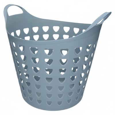 Flexibele wasmand - 26 liter - kunststof - blauw - D45 x H40 cm