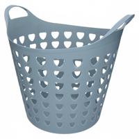 Flexibele wasmand - 26 liter - kunststof - blauw - D45 x H40 cm
