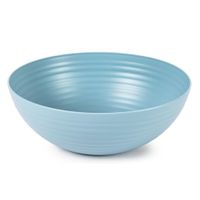 Serveerschaal/saladeschaal - D25 x H10.5 cm - kunststof - ijsblauw