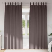 VidaXL Zwart-out gordijnen met ringen 2 pcs donkerbruin 225 x 140 cm
