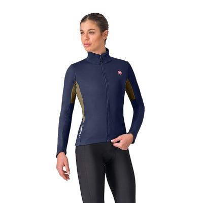 Castelli Entrata 2 W jacket fietsjas lange mouw blauw dames
