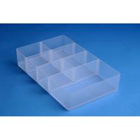 Vakkenverdeler Really Useful 9 liter 7 vakken 345x215x70mm transparant