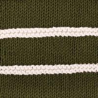 Yarn and Colors Striped Jumper Reversed Breipakket 4 L Khaki - thumbnail