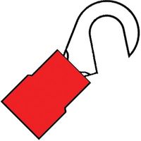 Geïsoleerde haakkabelschoen M4 voor draad 0,5-1,5 mm2 100 stuks klemko 100260
