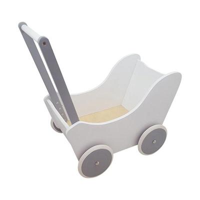 Playwood poppenwagen wit/zilver