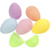 12x Plastic surprise eieren pastel kleuren 6 cm - Pasen versieringen   -