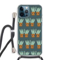 Sansevieria: iPhone 12 Pro Max Transparant Hoesje met koord