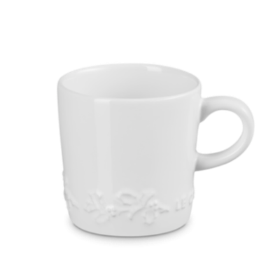Le Creuset Koffiekopje - Holly Christmas - Wit - 200 ml