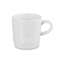 Le Creuset Koffiekopje - Holly Christmas - Wit - 200 ml