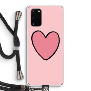Hartje: Samsung Galaxy S20 Plus Transparant Hoesje met koord