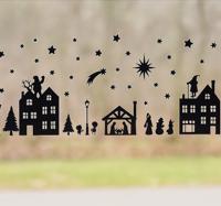 Kerstman & sint raamsticker