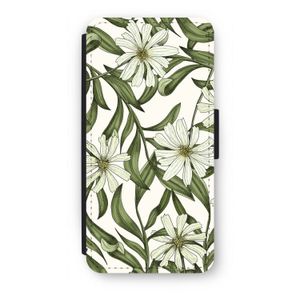 Wit bloemenpatroon: iPhone SE 2020 Flip Hoesje