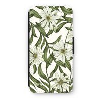Wit bloemenpatroon: iPhone SE 2020 Flip Hoesje