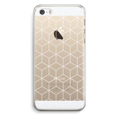 Zwart-witte kubussen: iPhone 5 / 5S / SE Transparant Hoesje