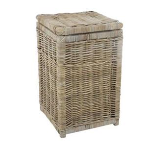 Sweet Living - Rotan Wasmand Grijs - 40x40xH65 cm