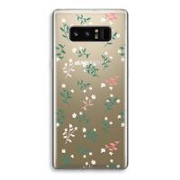 Small white flowers: Samsung Galaxy Note 8 Transparant Hoesje - thumbnail