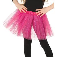 Korte tule onderrok roze 31 cm voor meisjes   - - thumbnail