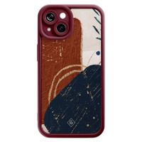 iPhone 15 siliconen case - Abstract terracotta