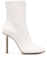 Le Silla bottines Karlie 100 mm en cuir - Blanc - thumbnail