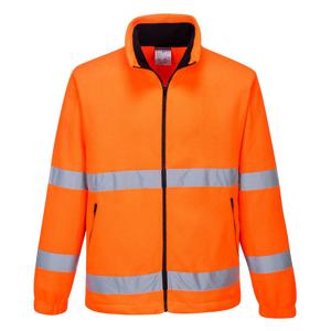 Reflecterende jas fleece oranje - S