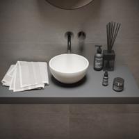 Opbouw Waskom Ideavit Solidmicro 23x11.5 cm Solid Surface Mat Wit