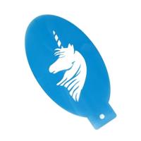 Eenhoorn schmink sjabloon - buigbaar plastic - makkelijk aan te brengen - perfect voor feestjes