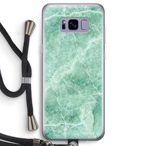 Groen marmer: Samsung Galaxy S8 Transparant Hoesje met koord
