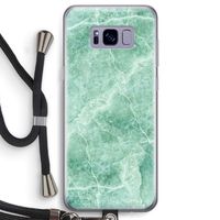 Groen marmer: Samsung Galaxy S8 Transparant Hoesje met koord