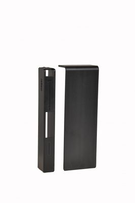 Elektro Plint eindstuk Zwart 115mm