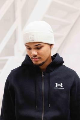 Under Armour Halftime Shallow Cuff Muts Heren Gebroken Wit - Maat One Size - Kleur: Wit | Soccerfanshop