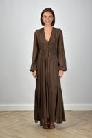 Marant Etoile jurk Briane RO0798FA-C3J01E khaki