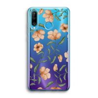 Peachy flowers: Huawei P30 Lite Transparant Hoesje