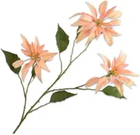 Silk-ka kunsttak poinsettia 0cm zalm