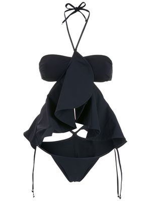 Amir Slama maillot de bain à volants - Noir