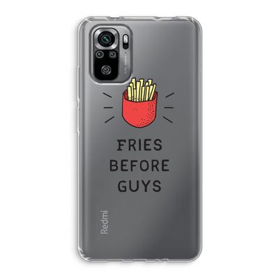 Fries before guys: Xiaomi Redmi Note 10S Transparant Hoesje