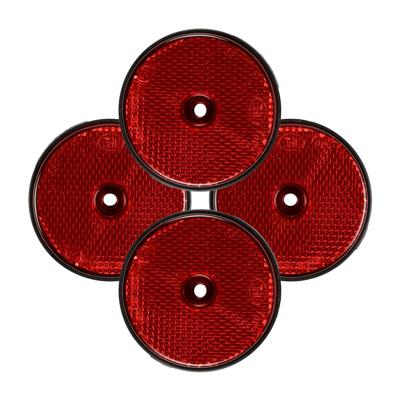 Benson Reflector - 4x - rood - schroefbevestiging - 60 mm - rond
