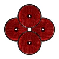 Benson Reflector - 4x - rood - schroefbevestiging - 60 mm - rond