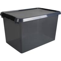 Sunware Comfort Line Opbergbox 62L 60x40x34 cm Transparant/Antraciet